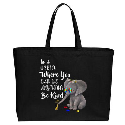 In A World Where You Can Be Kind Cotton Canvas Jumbo Tote