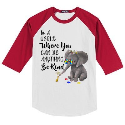 In A World Where You Can Be Kind Kids Colorblock Raglan Jersey