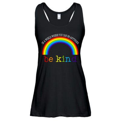 In A World Where You Can Be Kind LGBT Supporter Ladies Essential Flowy Tank