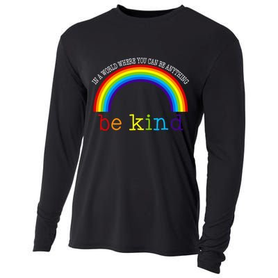 In A World Where You Can Be Kind LGBT Supporter Cooling Performance Long Sleeve Crew