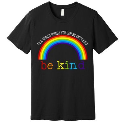 In A World Where You Can Be Kind LGBT Supporter Premium T-Shirt
