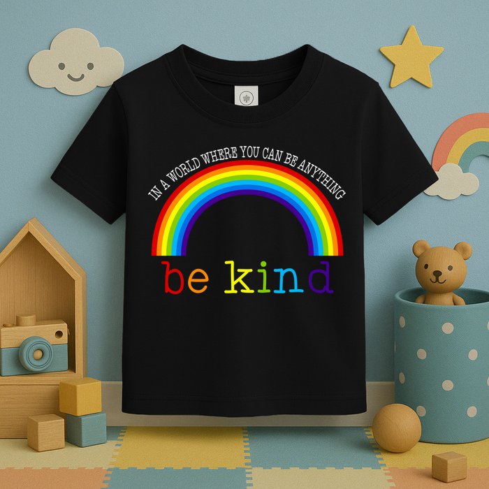 In A World Where You Can Be Kind LGBT Supporter Toddler T-Shirt