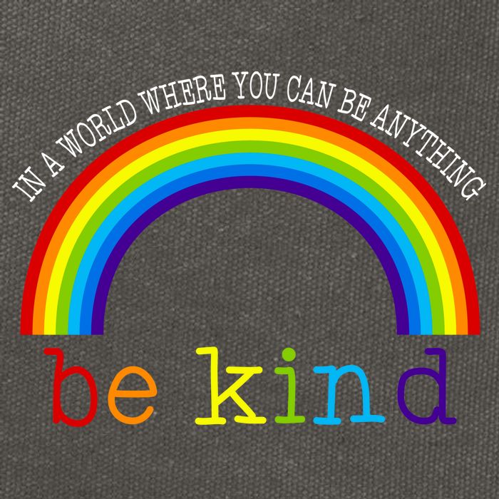 In A World Where You Can Be Kind LGBT Supporter Cotton Canvas Backpack
