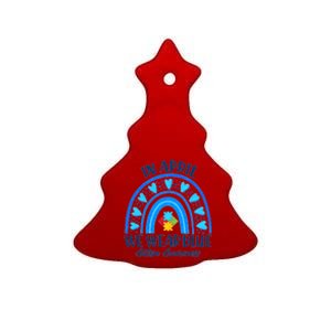 In April We Wear Blue Autism Awareness Ceramic Tree Ornament