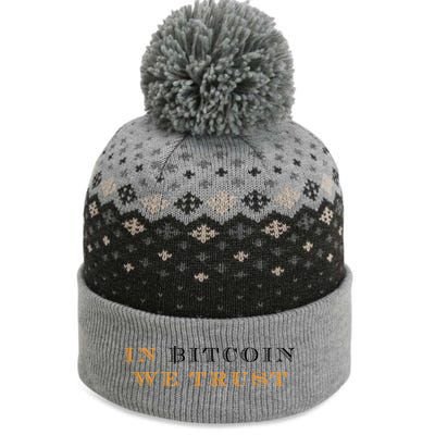 In Bitcoin We Trust The Baniff Cuffed Pom Beanie