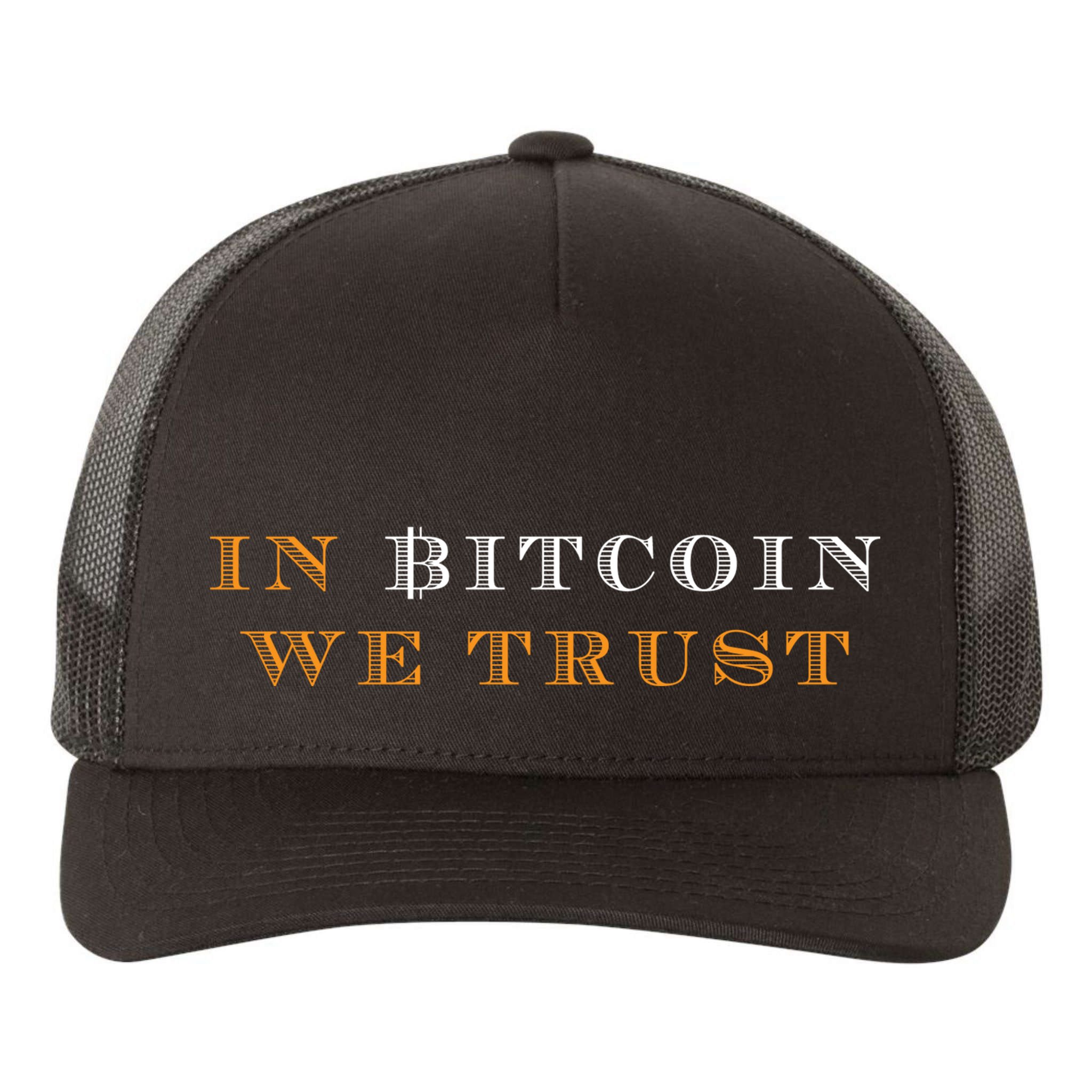 In Bitcoin We Trust Yupoong Adult 5-Panel Trucker Hat