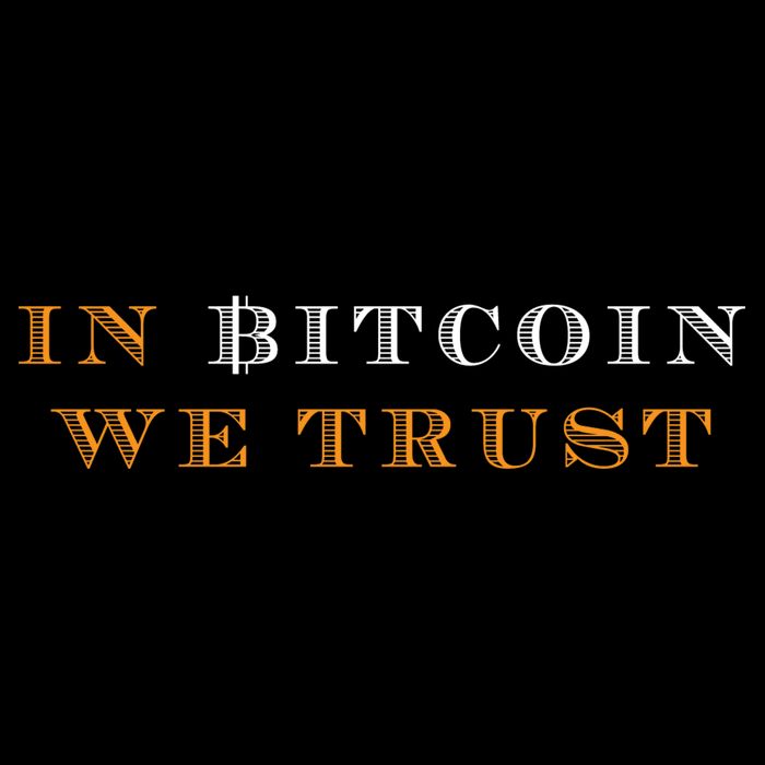 In Bitcoin We Trust Drawstring Bag