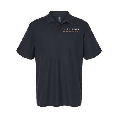 In Bitcoin We Trust Softstyle Adult Sport Polo