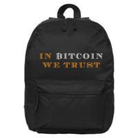 In Bitcoin We Trust 16 in Basic Backpack