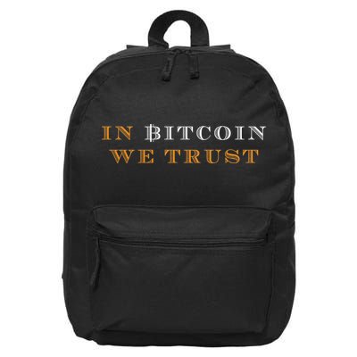 In Bitcoin We Trust 16 in Basic Backpack