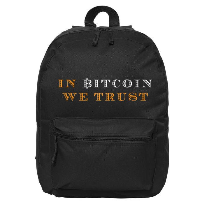 In Bitcoin We Trust 16 in Basic Backpack