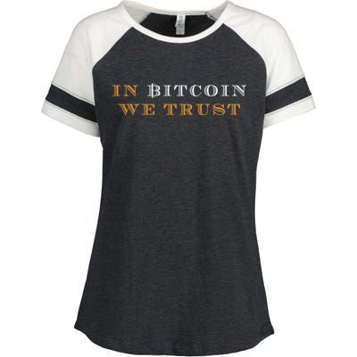 In Bitcoin We Trust Enza Ladies Jersey Colorblock Tee