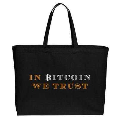 In Bitcoin We Trust Cotton Canvas Jumbo Tote