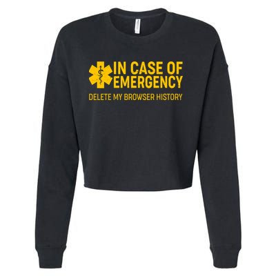 In Case Of Emergency Delete My Browser History Cropped Pullover Crew