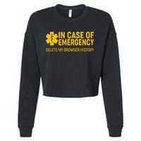 In Case Of Emergency Delete My Browser History Cropped Pullover Crew