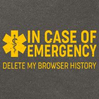 In Case Of Emergency Delete My Browser History Cotton Canvas Backpack
