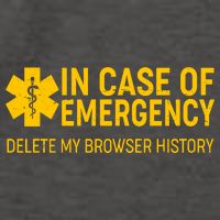 In Case Of Emergency Delete My Browser History Vector Backpack