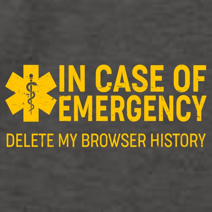 In Case Of Emergency Delete My Browser History Vector Backpack