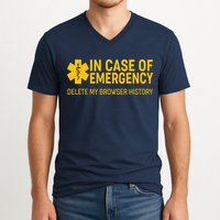 In Case Of Emergency Delete My Browser History V-Neck T-Shirt