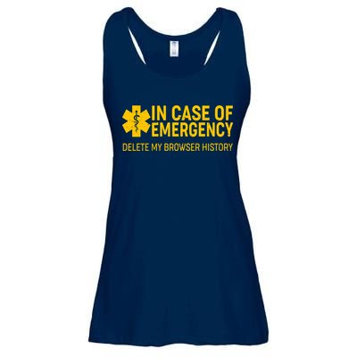 In Case Of Emergency Delete My Browser History Ladies Essential Flowy Tank