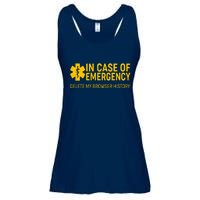 In Case Of Emergency Delete My Browser History Ladies Essential Flowy Tank