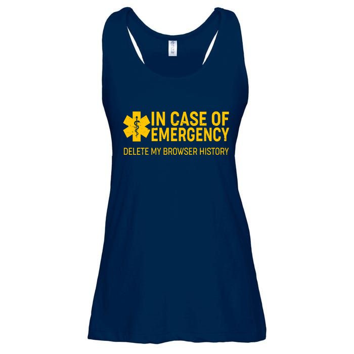 In Case Of Emergency Delete My Browser History Ladies Essential Flowy Tank