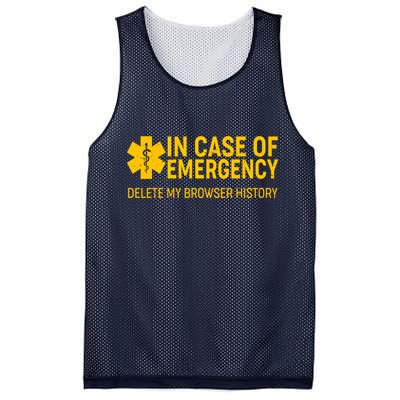 In Case Of Emergency Delete My Browser History Mesh Reversible Basketball Jersey Tank