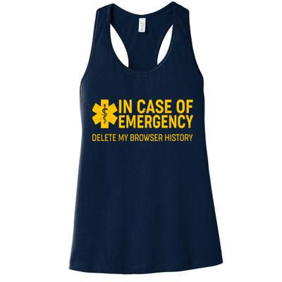 In Case Of Emergency Delete My Browser History Womens Tank Top