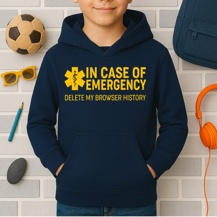 In Case Of Emergency Delete My Browser History Kids Hoodie