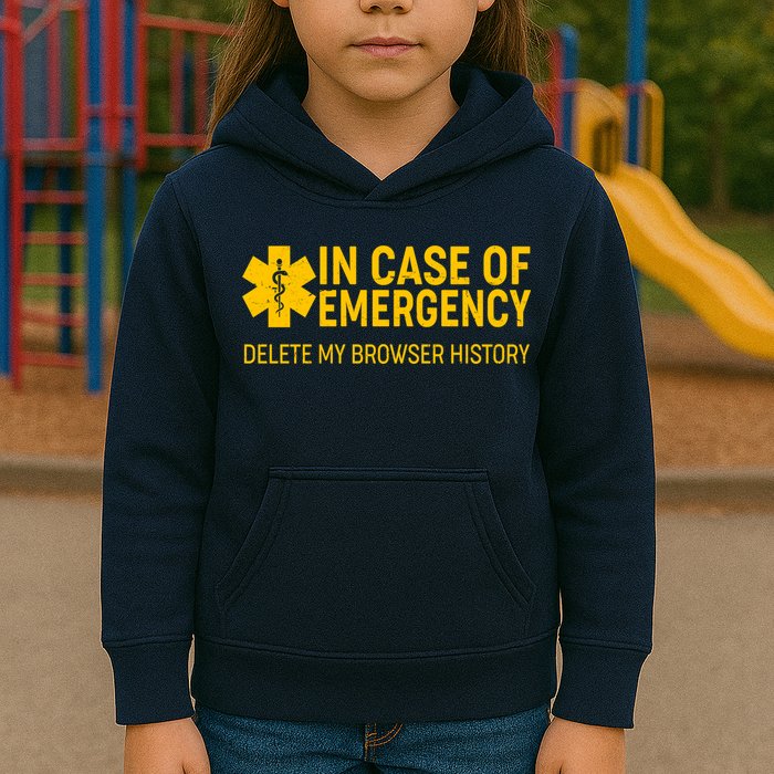 In Case Of Emergency Delete My Browser History Kids Hoodie