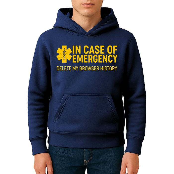 In Case Of Emergency Delete My Browser History Kids Hoodie