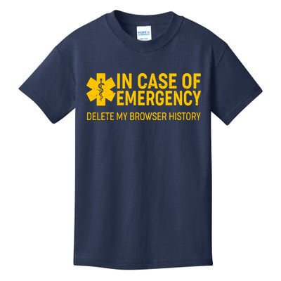 In Case Of Emergency Delete My Browser History Kids T-Shirt