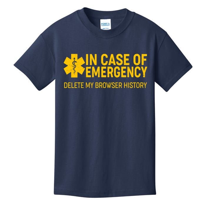 In Case Of Emergency Delete My Browser History Kids T-Shirt