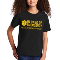 In Case Of Emergency Delete My Browser History Kids T-Shirt