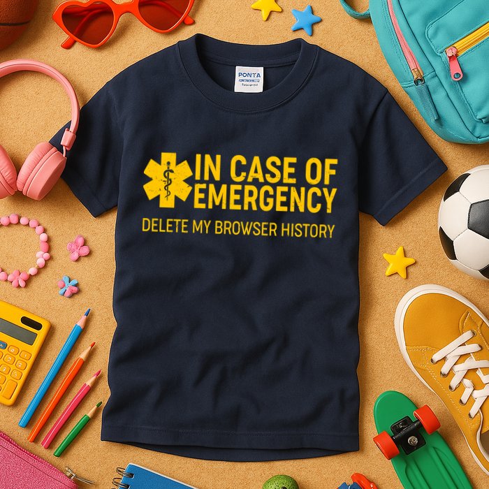 In Case Of Emergency Delete My Browser History Kids T-Shirt
