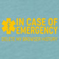 In Case Of Emergency Delete My Browser History Sueded Cloud Jersey T-Shirt