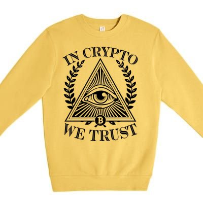 In Crypto We Trust Vintage Logo Premium Crewneck Sweatshirt