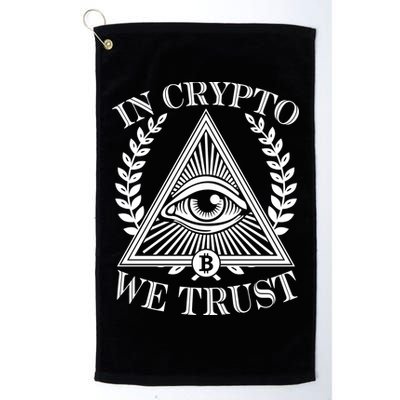 In Crypto We Trust Vintage Logo Golf Towel