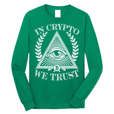 In Crypto We Trust Vintage Logo Long Sleeve Shirt