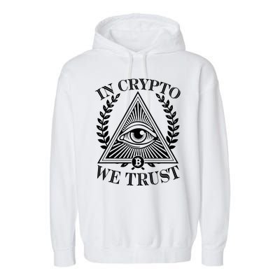 In Crypto We Trust Vintage Logo Garment-Dyed Fleece Hoodie