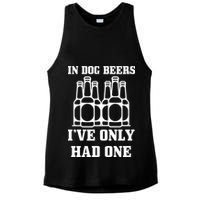 In Dog Beers I've Only Had One Ladies PosiCharge Tri-Blend Wicking Tank