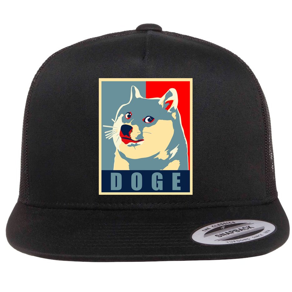 In Dogecoin We Trust Doge Crypto Flat Bill Trucker Hat