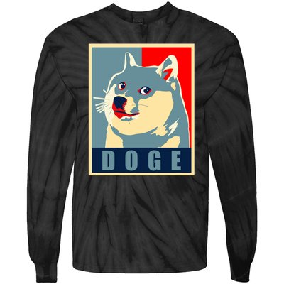 In Dogecoin We Trust Doge Crypto Tie-Dye Long Sleeve Shirt