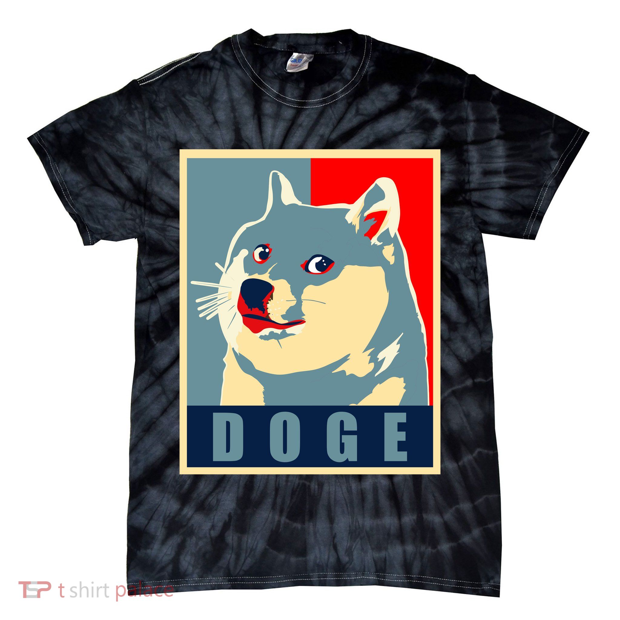 In Dogecoin We Trust Doge Crypto Tie-Dye T-Shirt