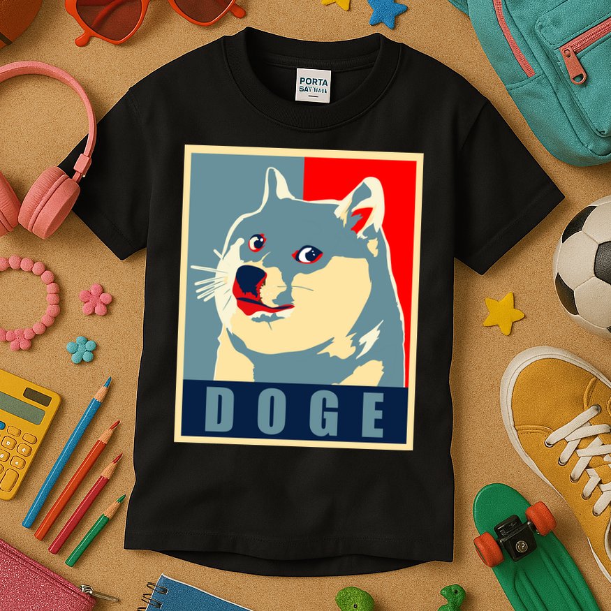 In Dogecoin We Trust Doge Crypto Kids T-Shirt