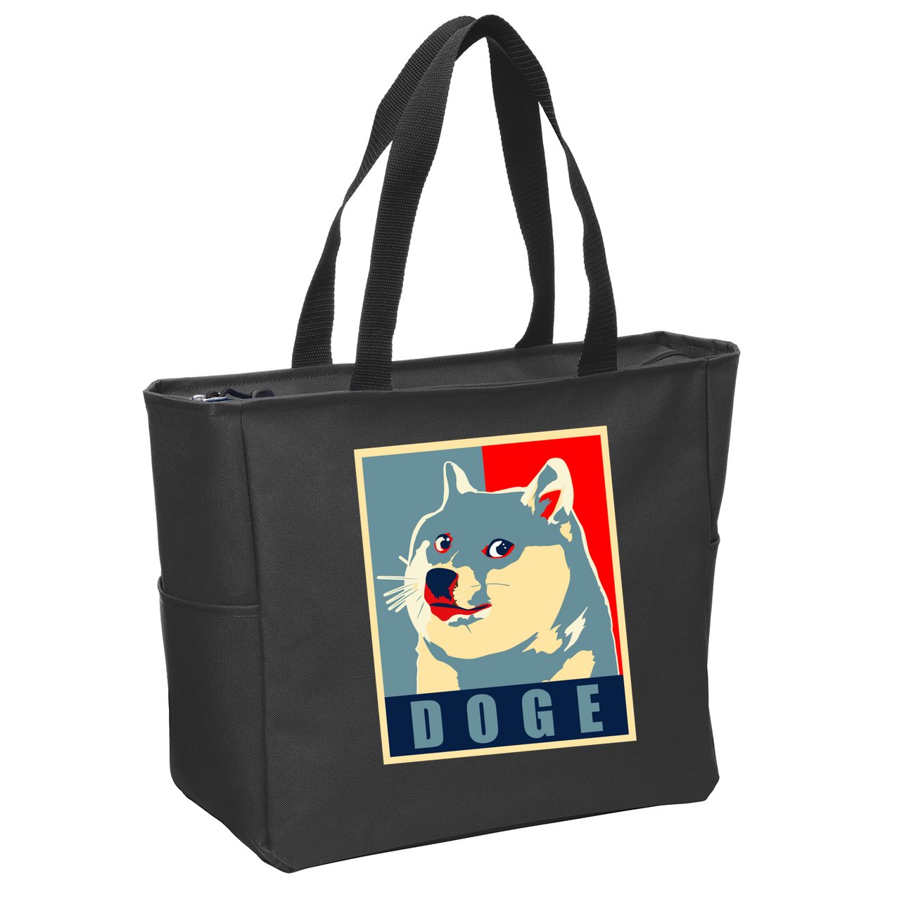 In Dogecoin We Trust Doge Crypto Zip Tote Bag