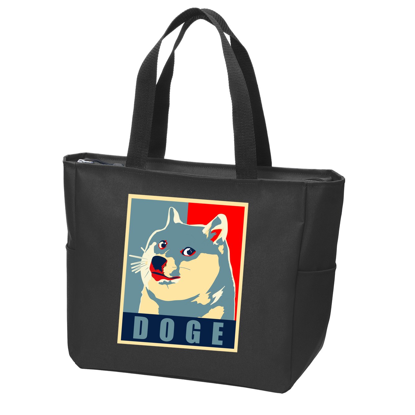 In Dogecoin We Trust Doge Crypto Zip Tote Bag