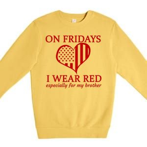 In Fridays I Wear Red Personalize Custom Text Premium Crewneck Sweatshirt