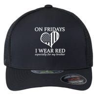In Fridays I Wear Red Personalize Custom Text Flexfit Unipanel Trucker Cap