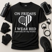 In Fridays I Wear Red Personalize Custom Text Performance Shirt